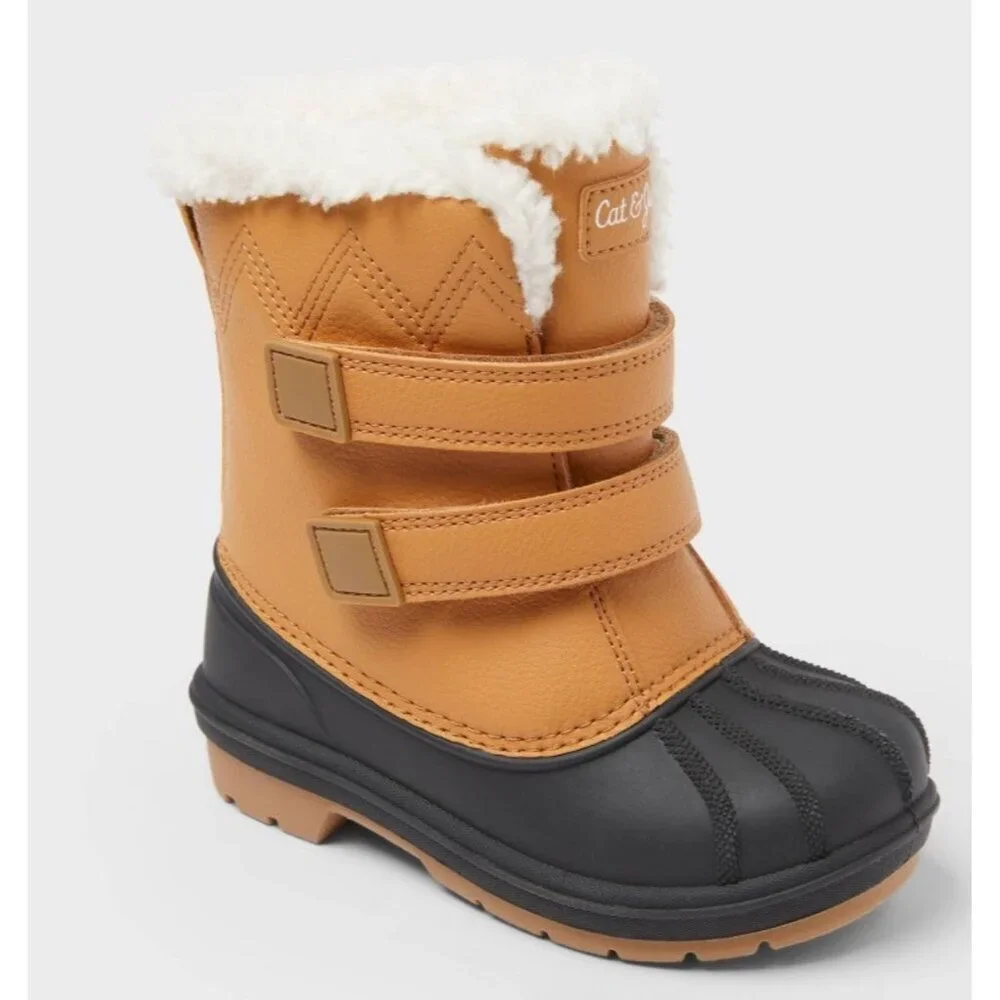 Cat &  Jack Toddler Denver Waterproof Winter Boots with Faux Fur size 6 NWT